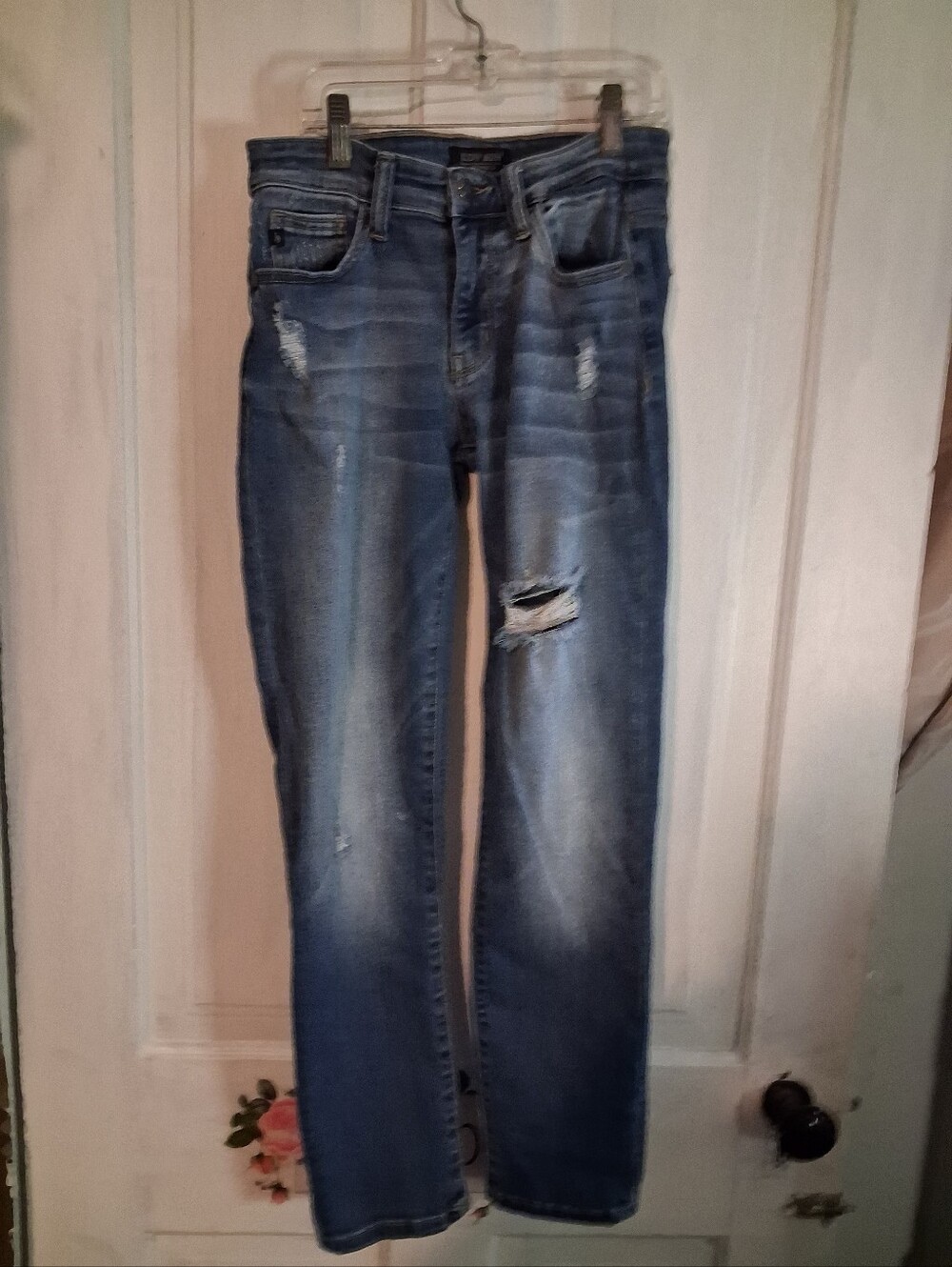 Juniors  Distressed Judy Blue Denim Jeans Size 1/25 Boyfriend Cut